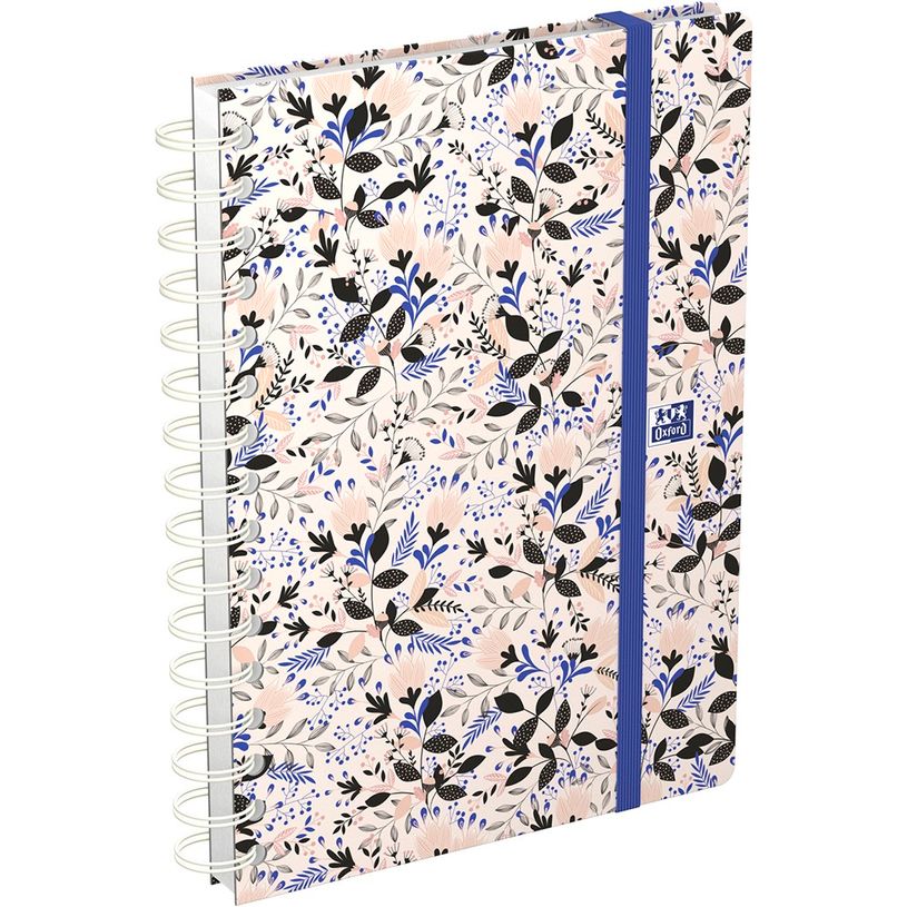 3147280123597-Agenda spiralé à élastique Flowers - 1 semaine sur 2 pages - 15 x 21 cm - rose - Oxford-P_400009504_1-0