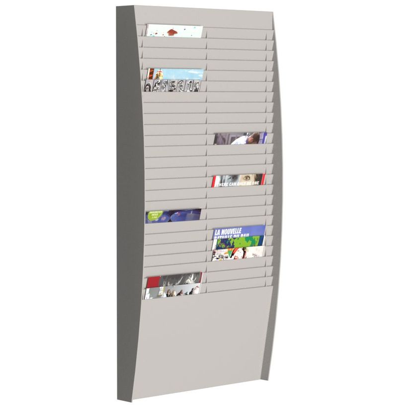 3660141170177-Présentoir mural - 50 cases verticales pour document format A4 - gris-P_400009615_1-0