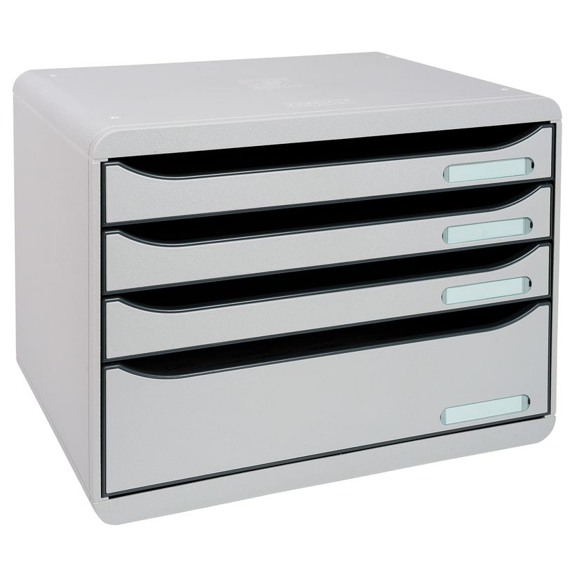 9002493424388-Exacompta BigBox Plus - Module de classement à l'italienne 4 tiroirs - gris lumière-P_400010030_1-0