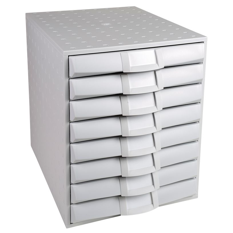 9002493421523-Exacompta The System - Module de classement 8 tiroirs - gris lumière/bleu glacé-P_400010041_1-0