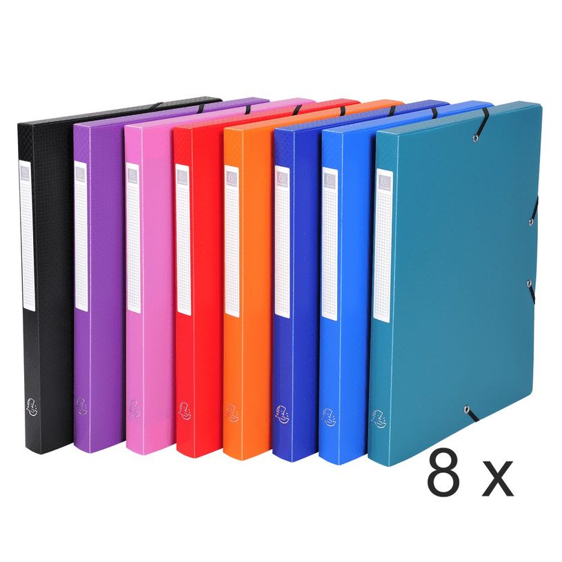 3130632059606-Exacompta Opak - 8 Boîtes de classement - dos 25 mm - couleurs assorties-P_400010512_1-0