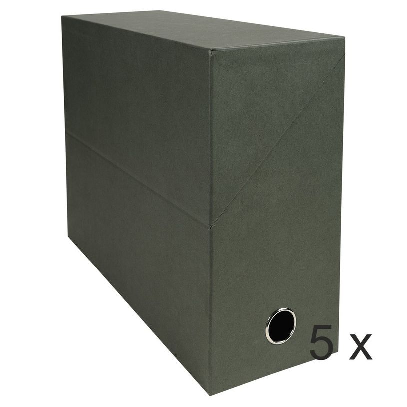 3130632831431-Exacompta - 5 Boîtes de transfert - dos 120 mm - toile vert foncé-P_400010628_1-0