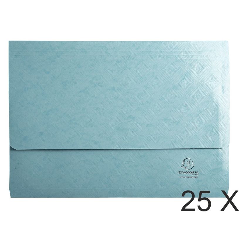 3130632482220-1928 by Exacompta - 25 Chemises poche - 265 gr - bleu tropique-P_400010789_1-0