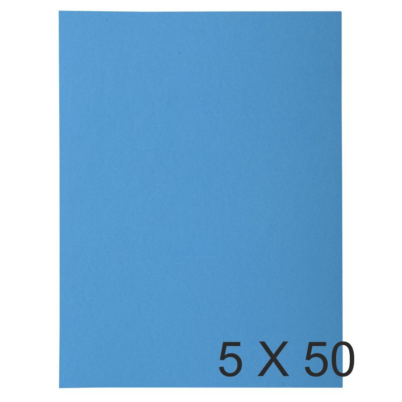 3130633218019-Exacompta Rock"s - 5 Paquets de 50 Chemises 1 rabat - 210 gr - bleu-P_400010864_1-0