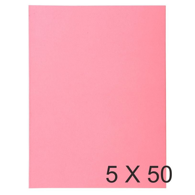 3130635332003-Exacompta Super 210 - 5 Paquets de 50 Chemises 2 rabats - 210 gr - rose-P_400010880_2-0