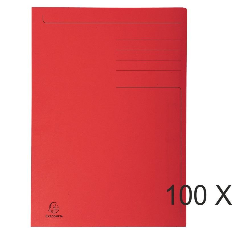 3130631448036-Exacompta Forever - 100 Chemises imprimées - 280 gr - rouge-P_400010969_1-0