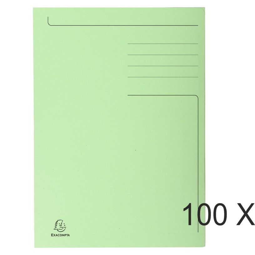 3130632449131-Exacompta Forever - 100 Chemises imprimées format folio - 280 gr - vert pré-P_400010982_1-0