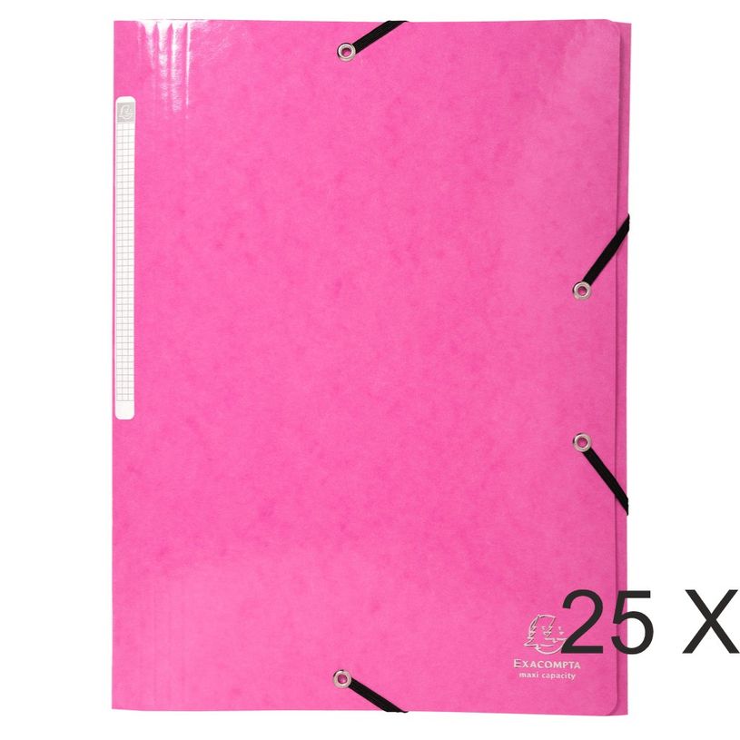 3130632558246-Exacompta Iderama - 25 Chemises à rabats maxi capacity - rose (gaufrées pelliculées)-P_400011030_1-0