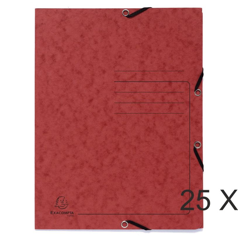 3130632554057-Exacompta - 25 Chemises à 3 rabats imprimées - A4 - rouge-P_400011053_1-0