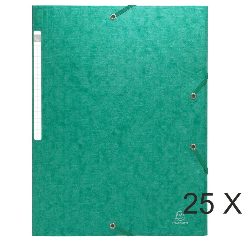 3130633559532-Exacompta Scotten - 25 Chemises à 3 rabats - A4 - vert-P_400011141_1-0