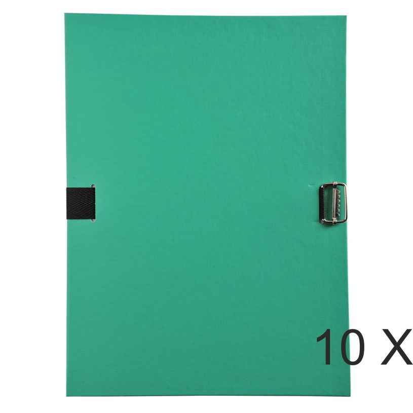 3141879033014-Exacompta - 10 Chemises extensibles à sangle avec rabat en pied - vert-P_400011197_1-0