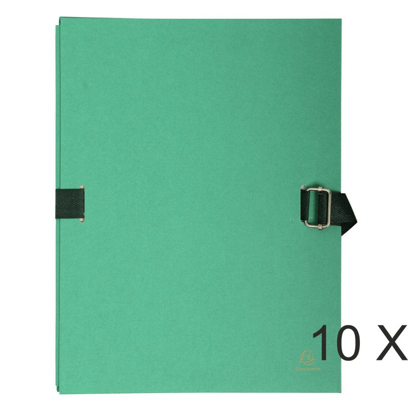 3157401031533-Exacompta - 10 Chemises extensibles à sangle avec rabat papier - vert clair-P_400011223_1-0