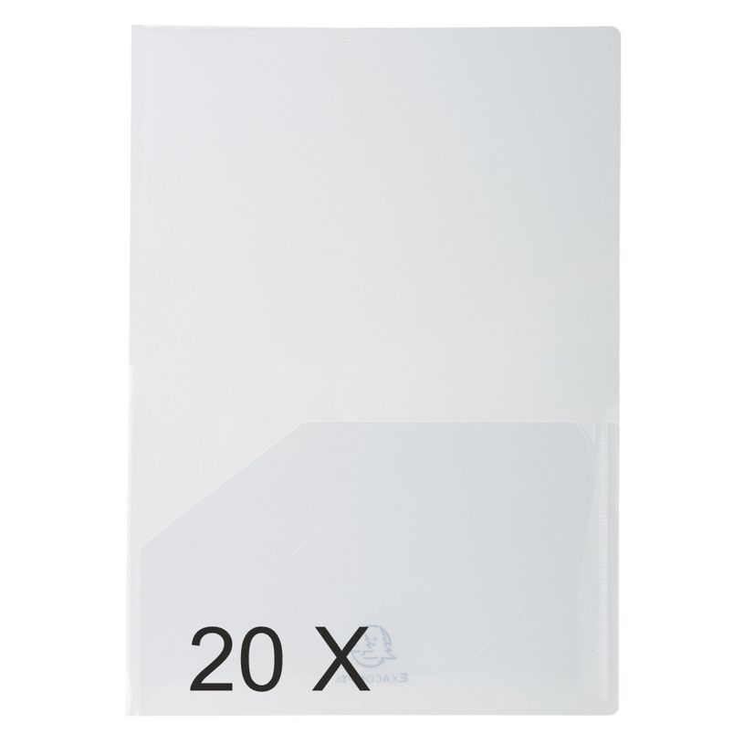3157401031861-Exacompta - 20 Chemises double poche polypro - A4/A3 - cristal-P_400011226_2-0