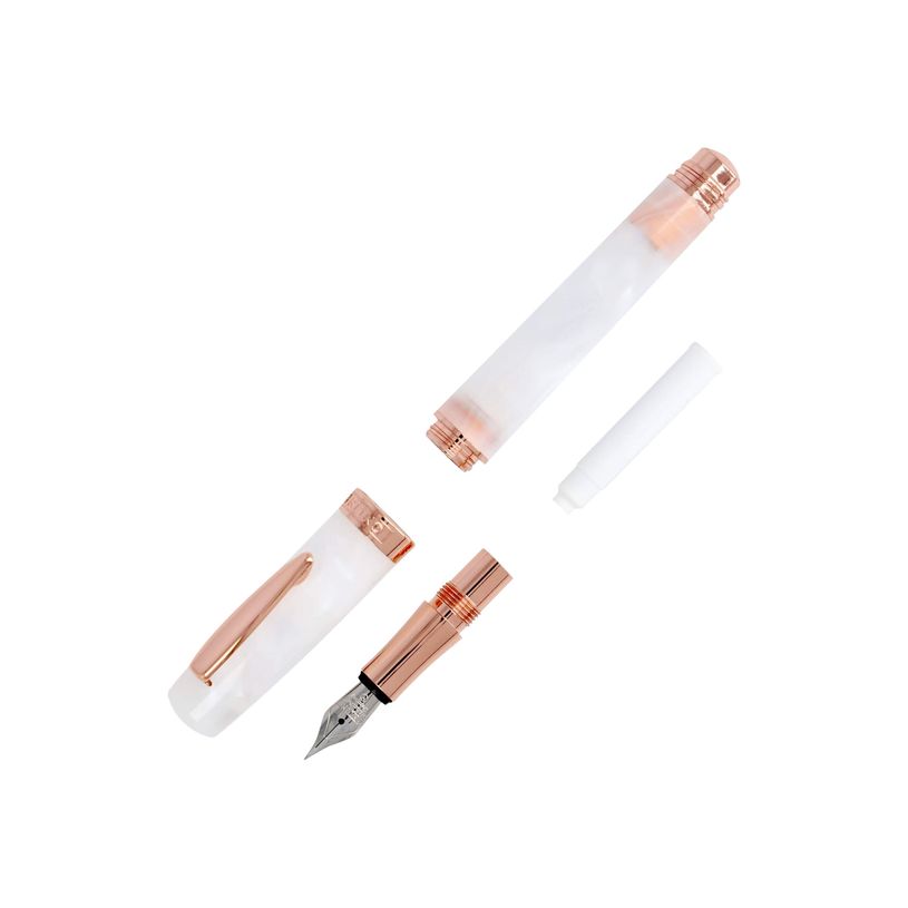 4014421440327-Online Bohemian Art - Stylo plume - blanc/rose - pointe moyenne-P_400011468_3-2