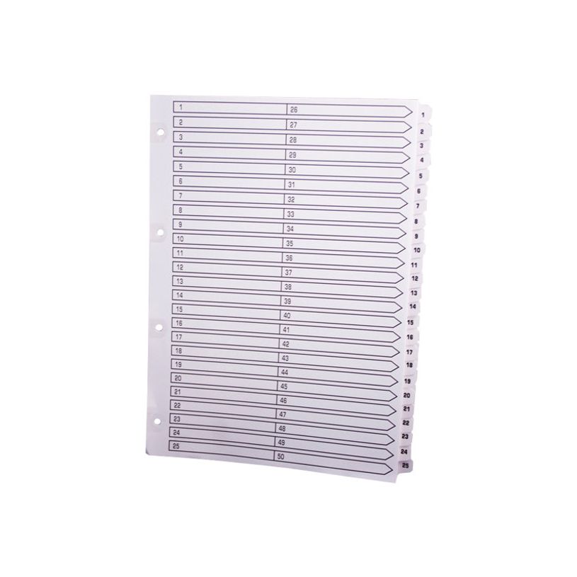5016196104335-Exacompta - Pack de 4 intercalaires 50 positions numériques - A4 - blanc - touches plasti-P_400011587_2-1