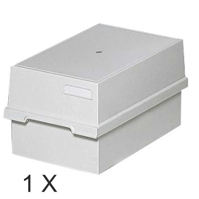 9002493055797-Exacompta - Boîte à fiches avec 2 intercalaires - A4 - pour 1200 cartes - gris lumière-P_400011611_1-0