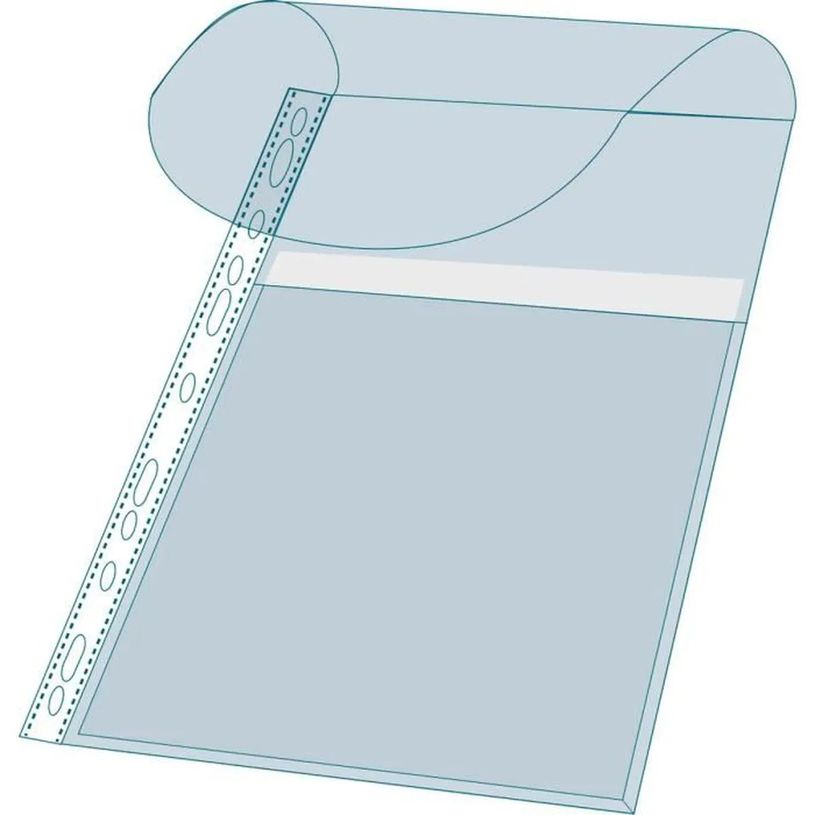 3130630055020-Exacompta - Pochette perforée à soufflet avec rabat - A4 - 20/100-P_400011663_2-1