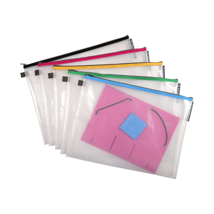 3130630341604-Exacompta - Pochette à fermeture éclair en plastique souple - A3 - disponible dans diff