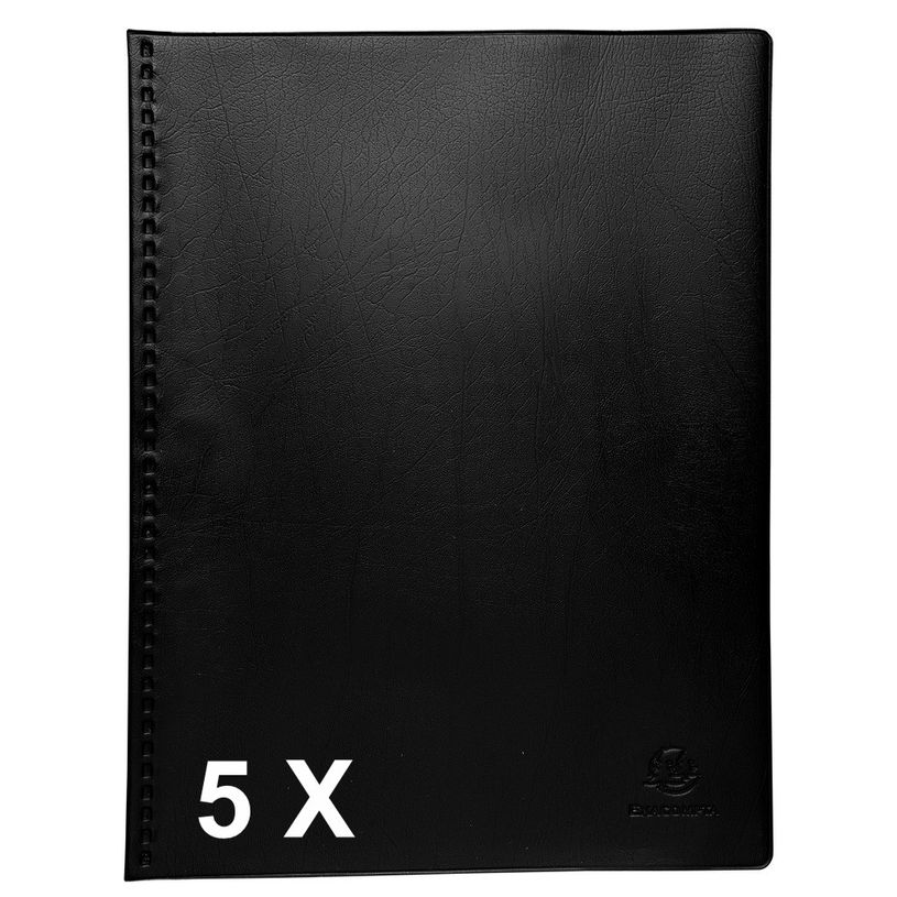 3130631885213-Exacompta Vega Opaque - 5 Porte vues - 100 vues - A4 - noir-P_400011770_1-0