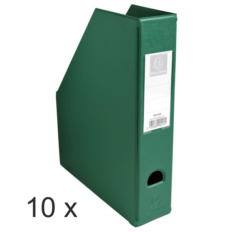 3130632901530-Exacompta - 10 Porte-revues polypro - dos 70 mm - vert - livrés à plat-P_400011930_1-0