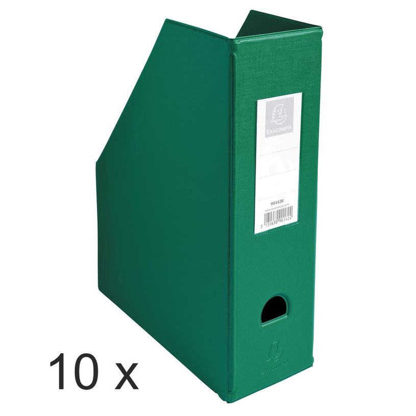 3130632901639-Exacompta - 10 Porte-revues polypro - dos 100 mm - vert - livrés à plat-P_400011937_1-0