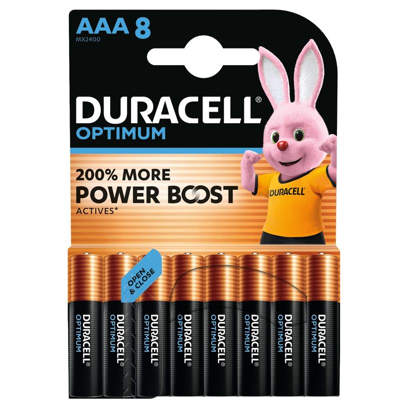 5000394137714-DURACELL Optimium - 8 piles alcalines - AAA LR03--0