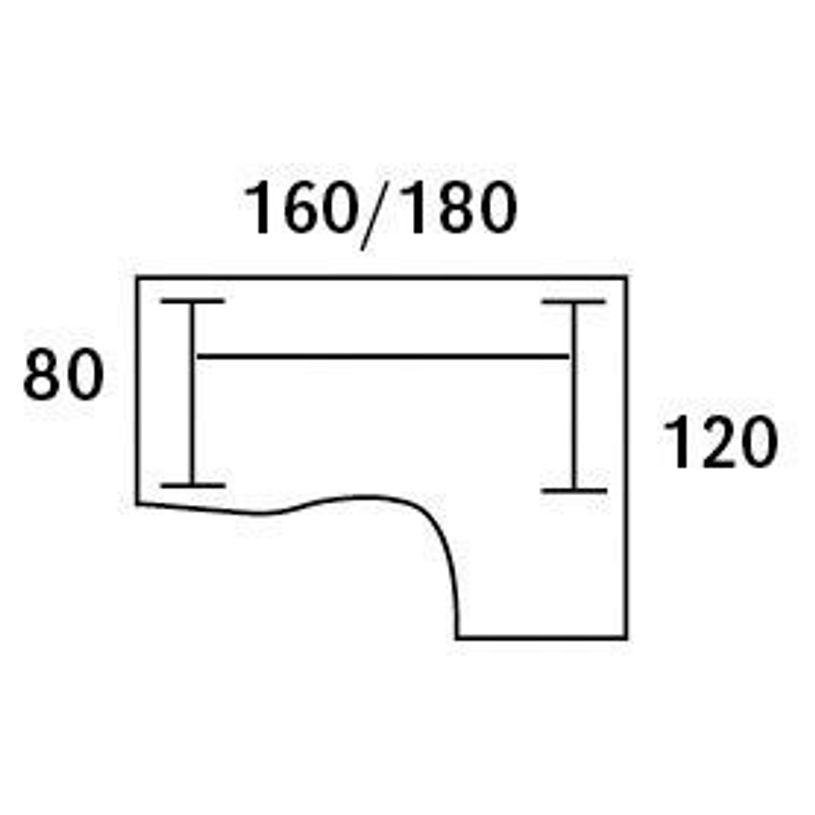 0404000123156-Bureau compact LOFTER - L160 cm - Retour à droite - Plateau Blanc - pied Blanc - (pied de renfort obligat-P_400012315_2-2