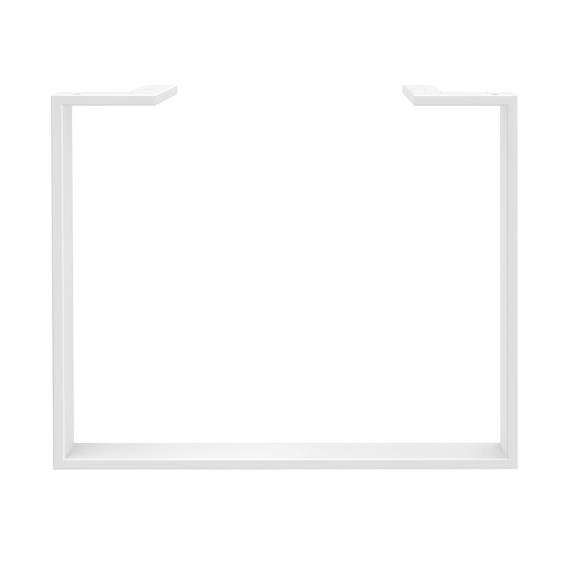 0404000123156-Bureau compact LOFTER - L160 cm - Retour à droite - Plateau Blanc - pied Blanc - (pied de renfort obligat-P_400012315_3-3