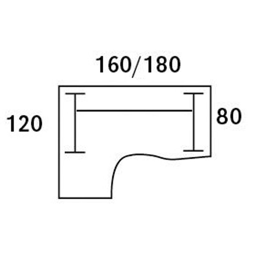 0404000123262-Bureau compact LOFTER - L160 cm - Retour à gauche - Plateau Blanc - pied Carbone - (pied de renfort obligat-P_400012326_2-2