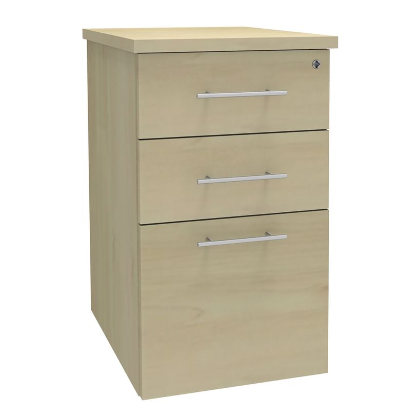0404000124696-Caisson bout de bureau EXPRIM/LOFTER - L47 x P60 cm - imitation Erable-P_400012469_1-0