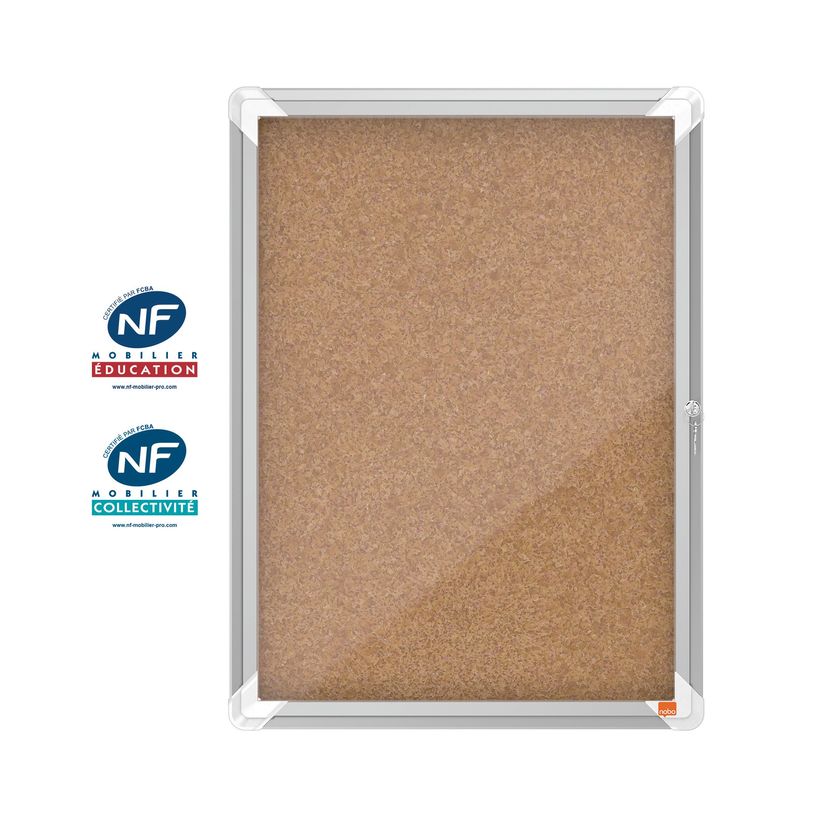 5028252063883-Nobo - Vitrine d'affichage - 4 feuilles A4 - surface liege - porte battante - 49,3 x 66,7 x 4,3 cm--0