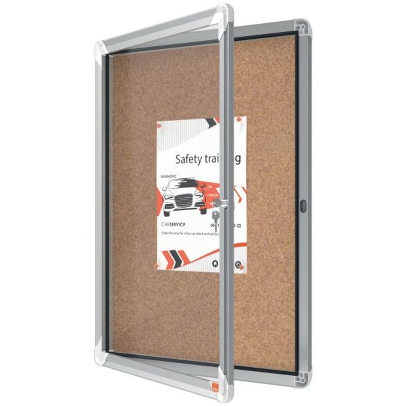 5028252063883-Nobo - Vitrine d'affichage - 4 feuilles A4 - surface liege - porte battante - 49,3 x 66,7 x 4,3 cm--1