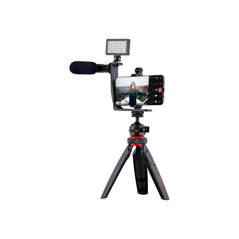 3303170097601-T'nB Influence - Pack Vlogger vidéo avec mini-trépied, support smartphone, micro, projecteur L-P_400013512_6-0