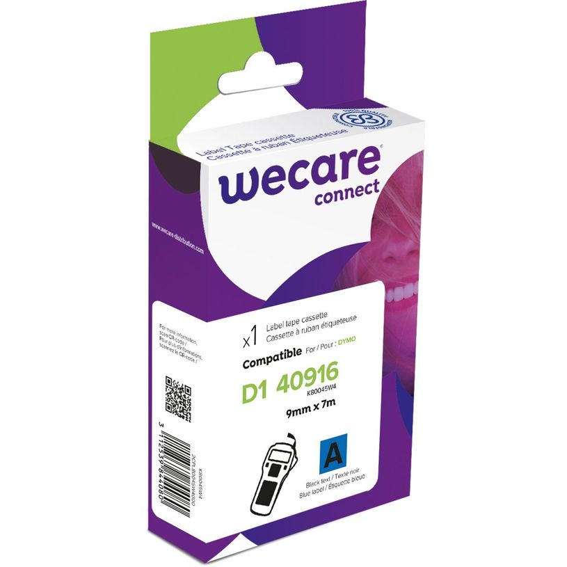 3112539844080-WECARE - Ruban d'étiquettes auto-adhésives pour DYMO - D1 40916 -  1 rouleau (9 mm x 7 m-P_400014038_1-0