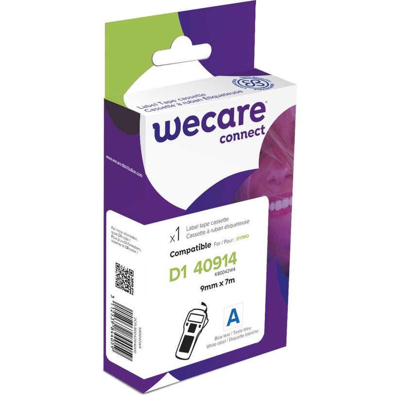 3112539844059-WECARE - Ruban d'étiquettes auto-adhésives pour DYMO - D1 40914 -  1 rouleau (9 mm x 7 m-P_400014039_1-0