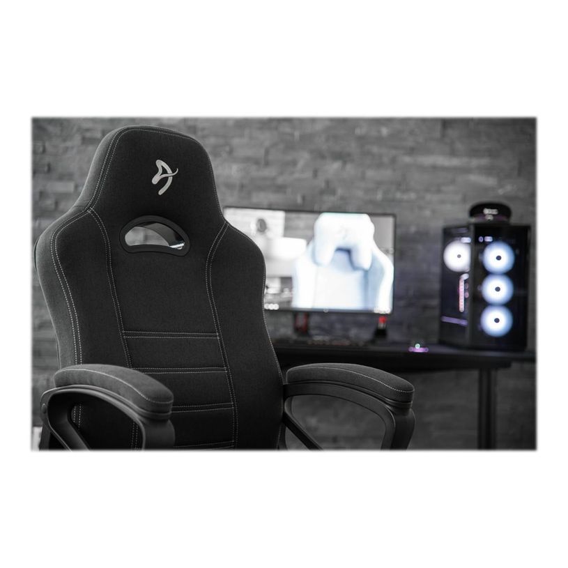 850009447258-Fauteuil de bureau ENZO - accoudoirs fixes - appuie-tête intégré - gris foncé-P_400014423_9-8