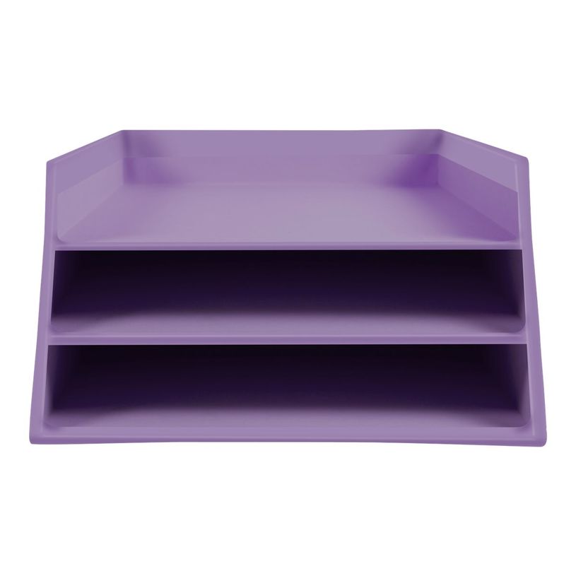9002493116962-Exacompta Aquarel - Corbeille à courrier 3 niveaux - mauve-P_405110132_1-0
