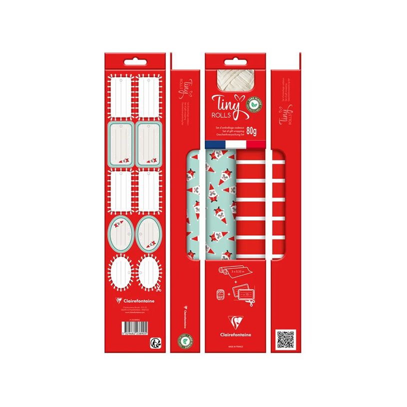 3329682238905-Clairefontaine - Set d'emballage cadeaux rouge/bleu - Tiny Rolls-P_405110151_1-0
