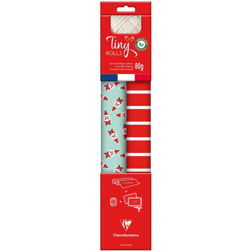 3329682238905-Clairefontaine - Set d'emballage cadeaux rouge/bleu - Tiny Rolls-P_405110151_2-1
