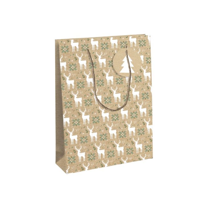 5033601497301-Clairefontaine Lovely Home Green Large - Sac cadeau blanc - 26,5 cm x 14 cm x 33 cm-P_405110227_1-0