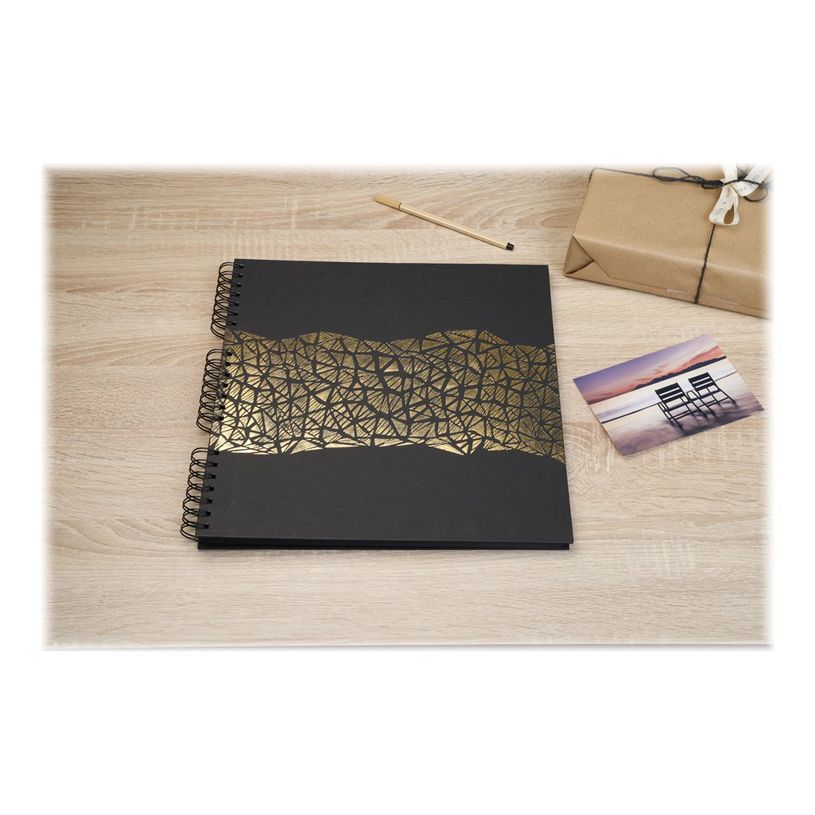 3130630169819-Exacompta Aramy - Album photos 32 x 32 cm - 60 pages - noir/or-P_405110518_1-5