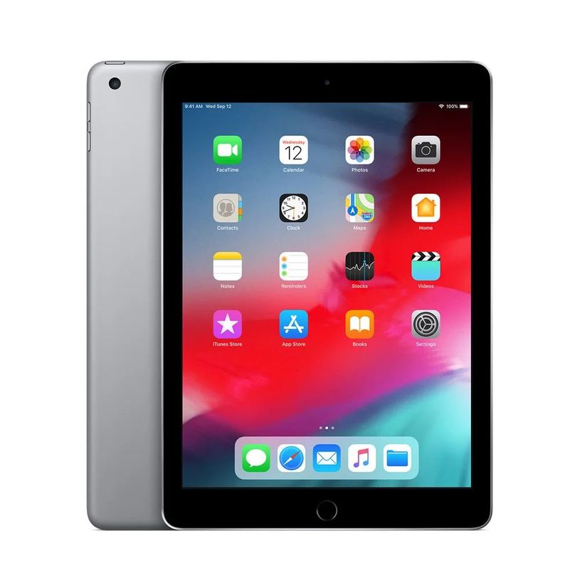 3700892052121-Apple iPad 6 - tablette 9,7" (2018) reconditionnée grade B - 128 Go - gris coque noir-P_405111015_1-0