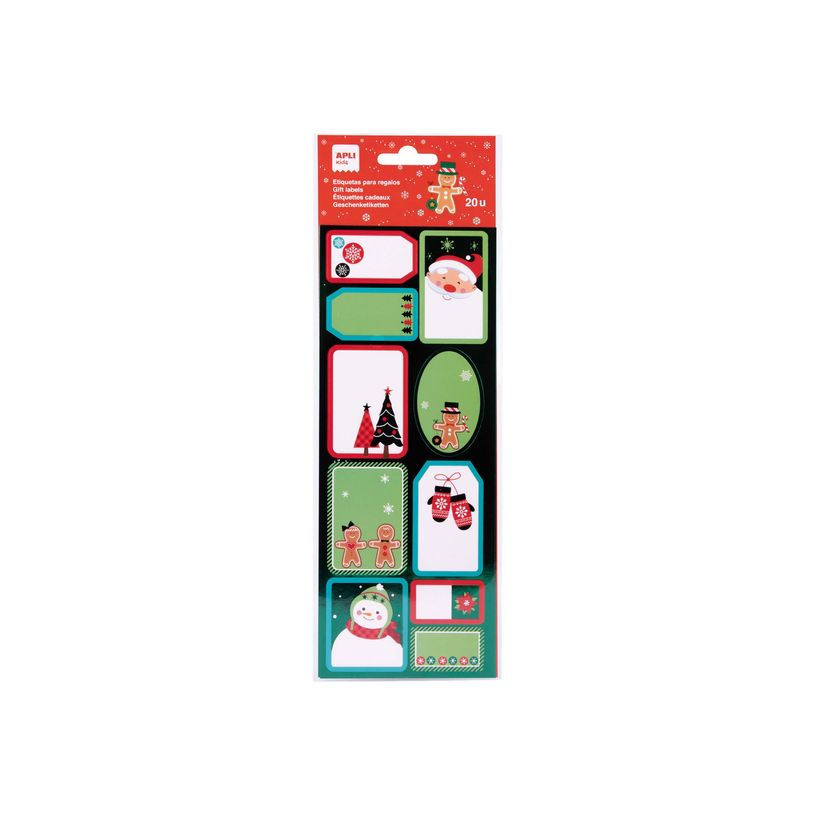 8410782185536-Apli Kids - 20 Étiquettes cadeau - Père Noël-P_405111157_1-0