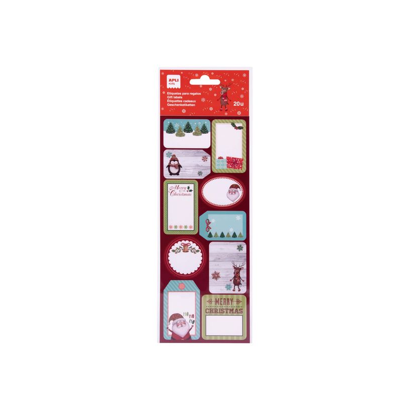8410782185550-Apli Kids - 20 Étiquettes cadeau - Noël-P_405111158_1-1