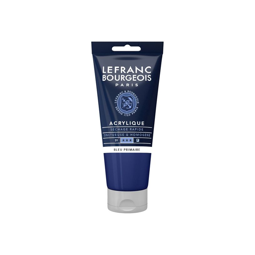3013643004158-Lefranc Bourgeois - Peinture acrylique - cyan bleu primaire - 80 ml-P_405111361_1-0