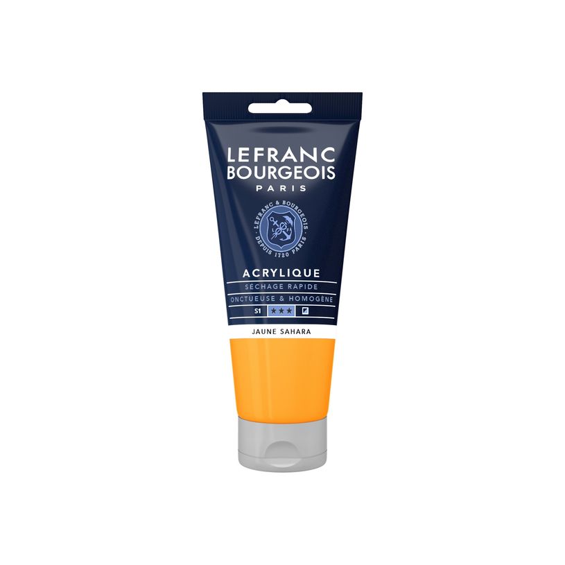 3013643004424-Lefranc Bourgeois - Peinture acrylique - jaune sahara - 80 ml-P_405111375_1-0
