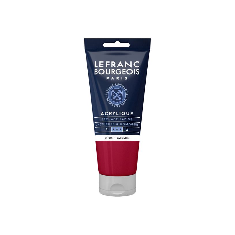 3013643003595-Lefranc Bourgeois - Peinture acrylique - rouge carmin - 80 ml-P_405111386_1-0