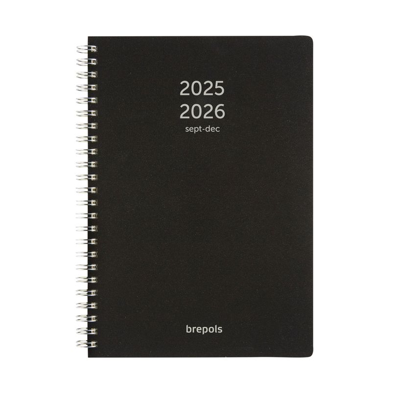5412303374712-Agenda à spirale Polyprop 16 mois - 1 semaine par page et notes - 15 x 21 cm - noir - Bre-P_405111929_1-0