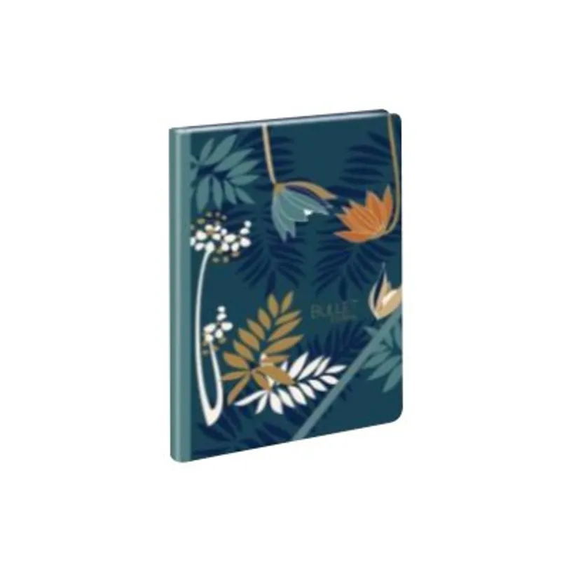 3700368755815-Cahier Notebook/Bullet Journal 17 x 22 cm - 224 pages - Blue Art Jardin d'hiver - flower-P_405112574_1-0