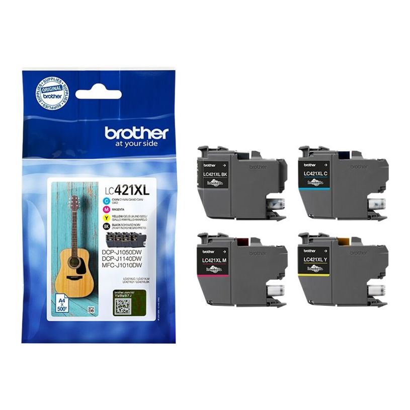 4977766813594-Brother LC421XL - pack de 4 - noir, jaune, cyan, magenta - cartouche d'encre originale-P_405112957_2-1